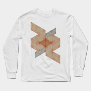 Abstract Triangle Sandy Pattern Long Sleeve T-Shirt